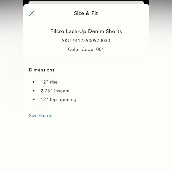 NWT new 29 fits 28 Anthropologie pilcro lace up denim jean shorts black - Picture 6 of 16